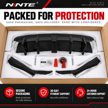NINTE Rear Bumper Diffuser Lip Fit for Lexus IS300 IS350 2021-2025 Painted Gloss Black 3-Piece Sport Style with LED - NINTE