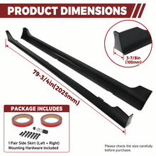 NINTE Side Rocker Panel Extension Kit Fit for Honda Accord 4-Door Sedan 2013-2017 Black PP Plastic MOD Style Without Logo - NINTE