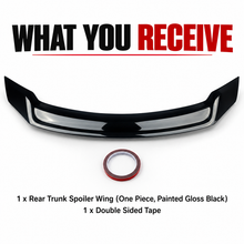 NINTE Rear Trunk Spoiler Wing Fit for Honda Accord 2018-2022 Painted Gloss Black One Piece R Style Duckbill