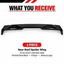 NINTE Rear Roof Spoiler Wing Fit for Ford F-150 2015-2020 Painted Gloss Black One Piece R Style Without Logo - NINTE