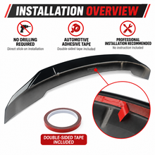 NINTE Rear Trunk Spoiler Wing Fit for Honda Accord 2018-2022 Painted Gloss Black One Piece R Style Duckbill