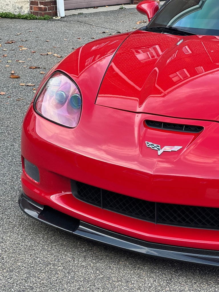 NINTE ZR1 Style Front Lip 3pcs For 2005-2013 Corvette C6 Widebody