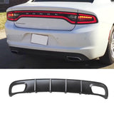 NINTE For 15-23 Dodge Charger SXT Rear Diffuser 15-18 R/T RT Fit Rectangle Tip Rear Diffuser