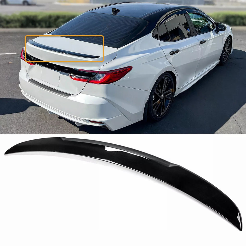 NINTE FOR 2025 TOYOTA CAMRY XV80 LE XLE SE XSE OE STYLE TRUNK SPOILER LIP GLOSSY BLACK