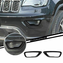 Cargar imagen en el visor de la galería, NINTE Front Fog Light Cover For 2018- 2021 Jeep Grand Cherokee Gloss Black Trim Overlay