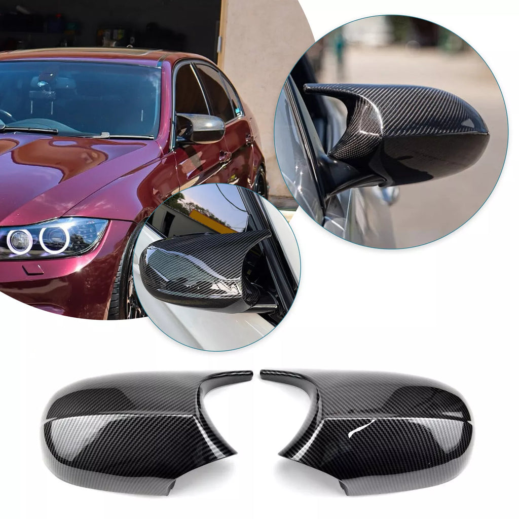 NINTE For BMW E90 E91 E92 E93 Pre-LCI 335i 328i  Mirror Cover Caps Rear Carbon Fiber 2pcs