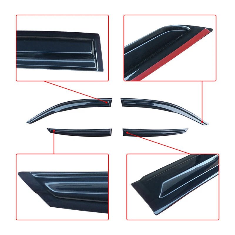 NINTE For 2016 - 2021 HONDA CIVIC FK4 FK7 Hatchback Window Visor Rain Guard Defector - NINTE