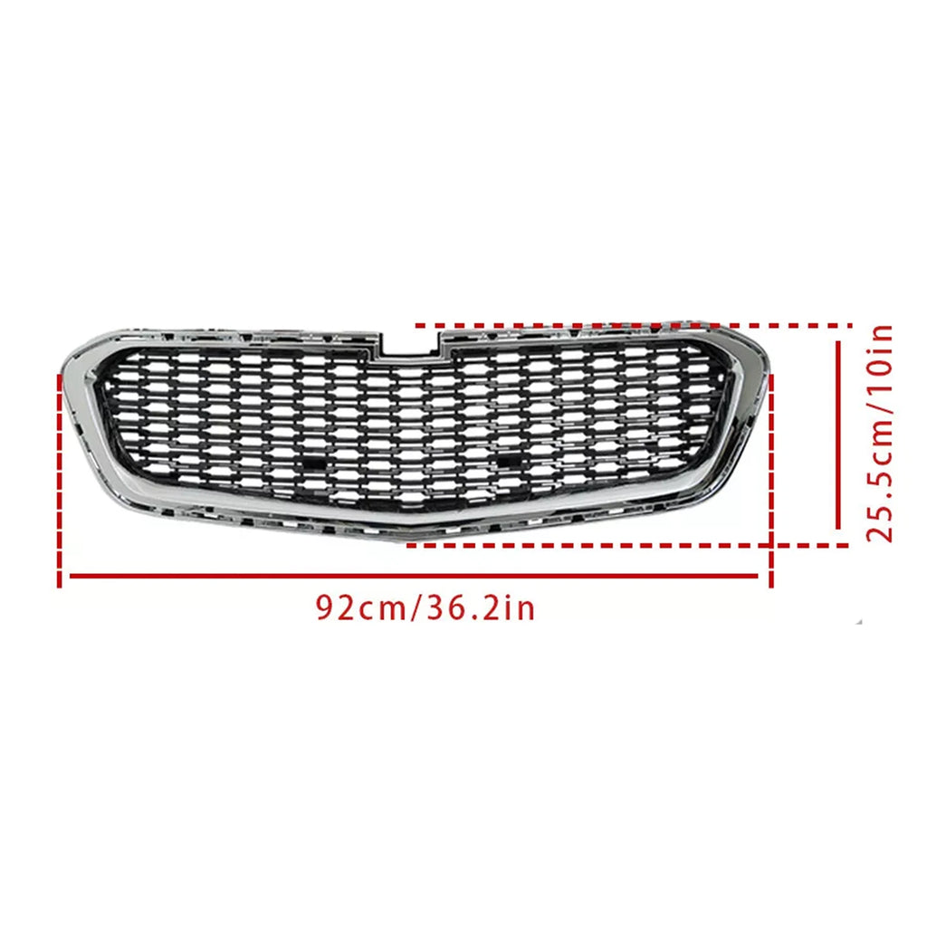 NINTE Grille for Chevy Malibu 2014 - 2016 with Chrome Molding Mesh Grill - NINTE
