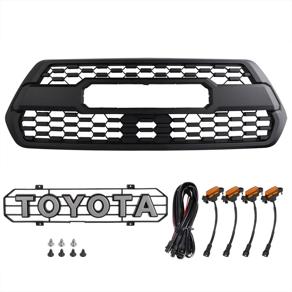 NINTE Grille For 2016 - 2023 Toyota Tacoma Honeycomb Mesh Grill Without front Camera - NINTE