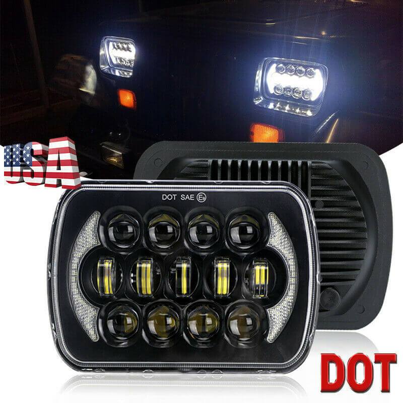 NINTE Newest Brightest 105W 7X6" 5X7" LED Headlight DRL For Jeep Cherokee XJ Chevrolet