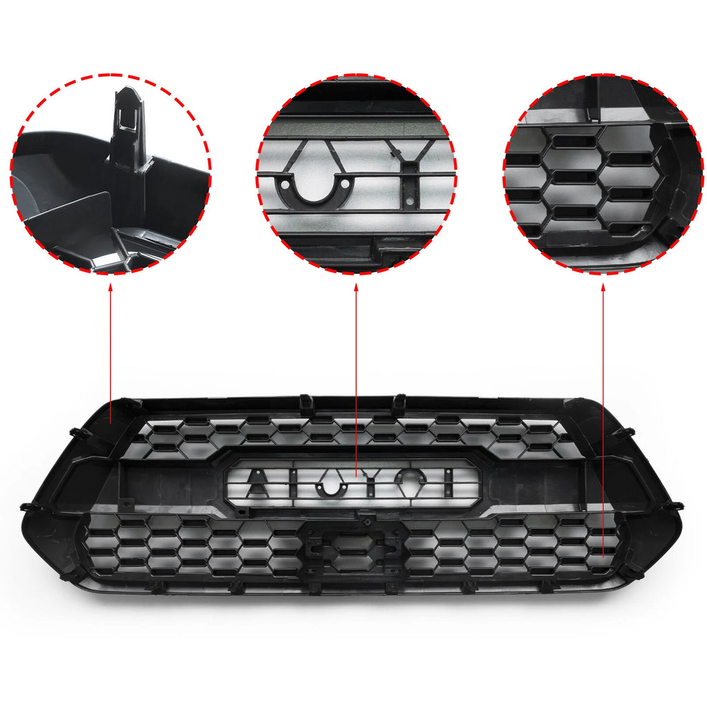 NINTE Grille For 2016 - 2023 Toyota Tacoma Honeycomb Mesh Grill Without front Camera - NINTE