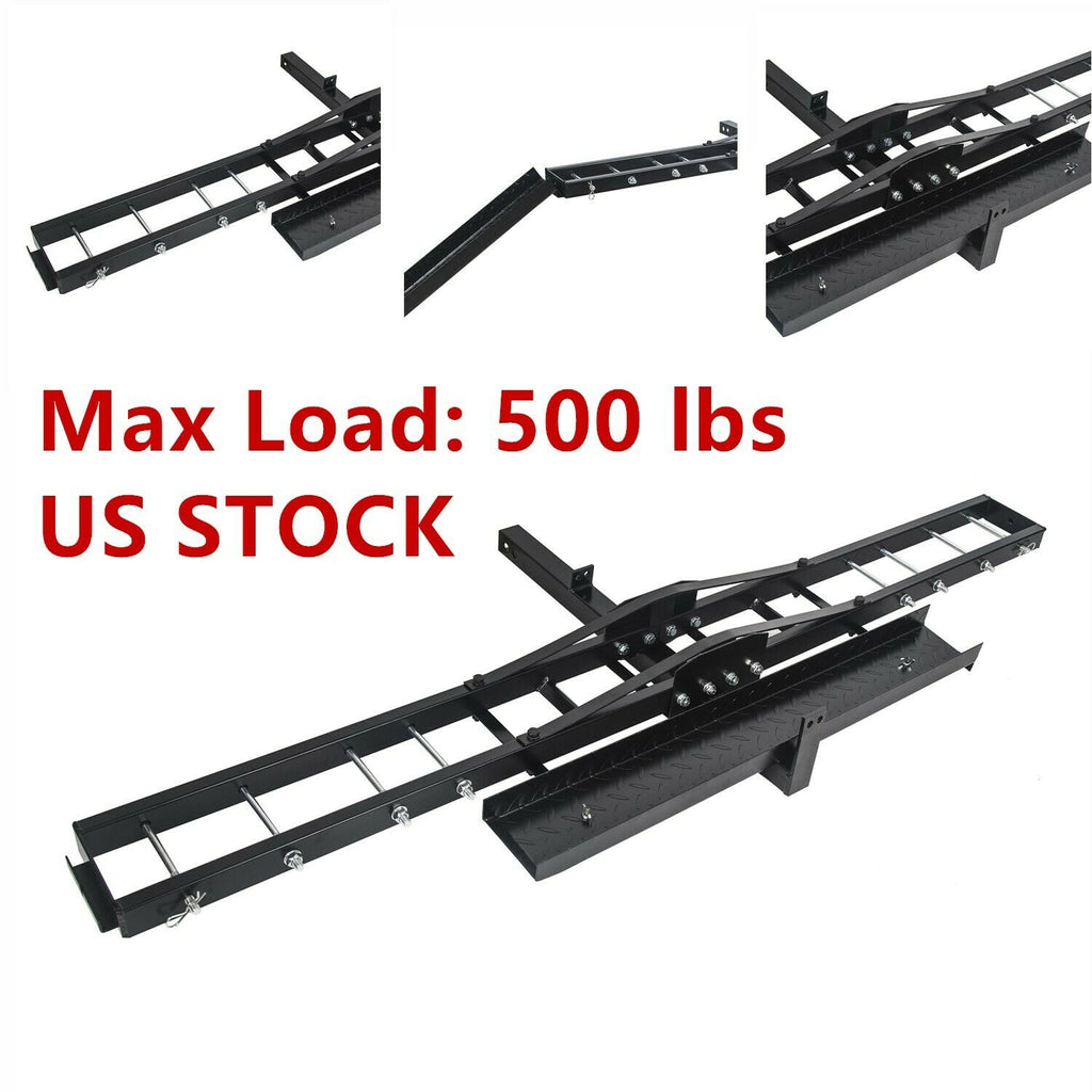 Black Motorcycle Scooter DirtBike Carrier Hauler Hitch Mount Rack