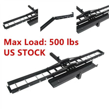 Load image into Gallery viewer, Black Motorcycle Scooter DirtBike Carrier Hauler Hitch Mount Rack