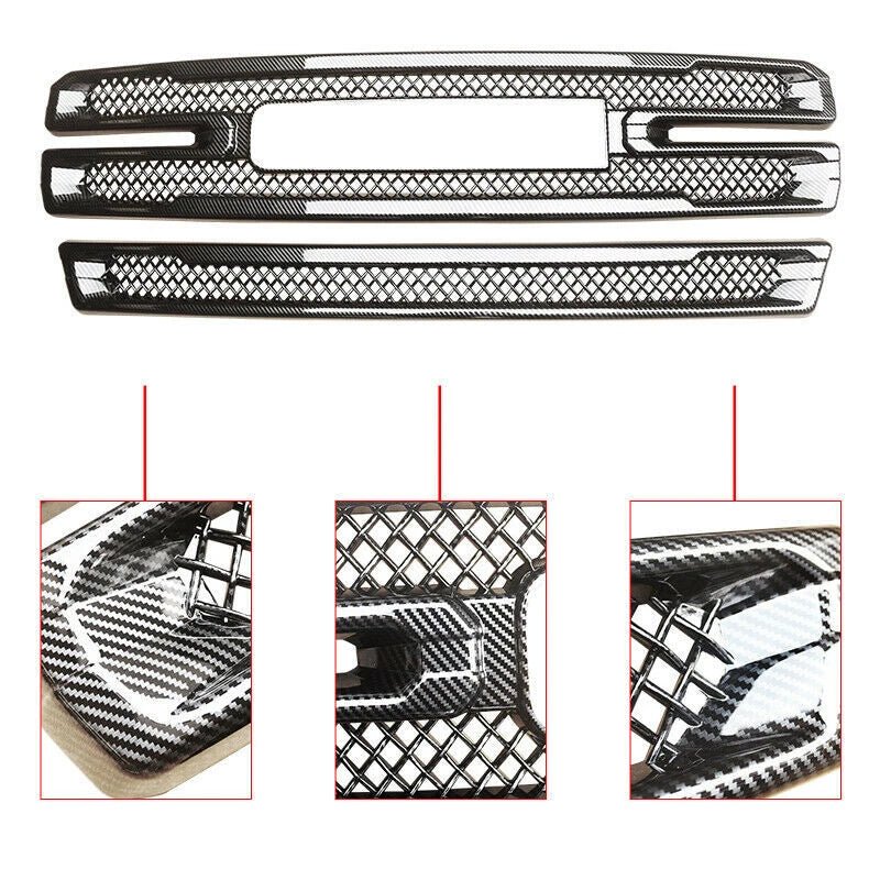 NINTE Grille Covers For 2019 - 2022 GMC Sierra 1500 SLT AT4 Front Mesh Grill Cover Grill Overlay Trim - NINTE