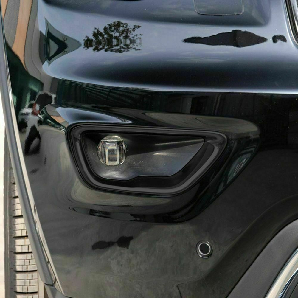 NINTE Black Front Fog Light Cover For 2018- 2021 Jeep Grand Cherokee