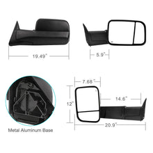 Load image into Gallery viewer, NINTE Tow Mirrors for 98-01 Dodge Ram 1500 98-02 2500 3500 