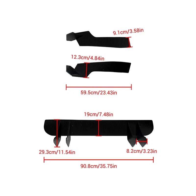 NINTE V2 Style Shark Fin Rear Bumper FOR 2024 - 2026 Ford Mustang - NINTE