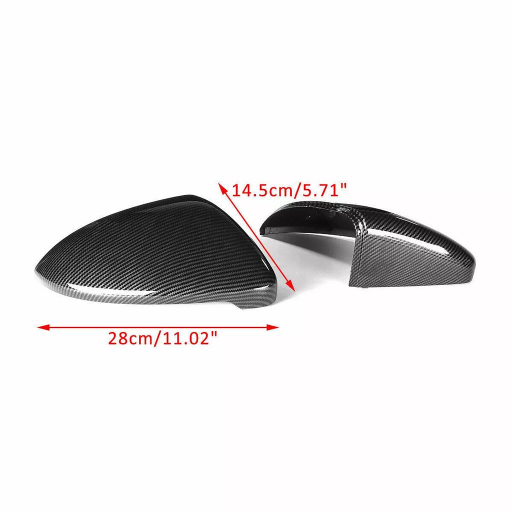 NINTE For VW Golf 7 MK7 GTi GTD Side Mirror Cap Housing / Mirror Cover Carbon Fiber 2Pcs