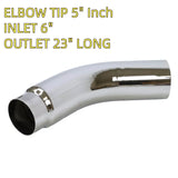 NINTE DIESEL EXHAUST CHROME TURNDOWN ELBOW TIP 5