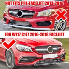 Cargar imagen en el visor de la galería, NINTE BRABUS Style Front lip 1pc For 2016 - 19 Mercedes - Benz W117 C117 CLA AMG - NINTE