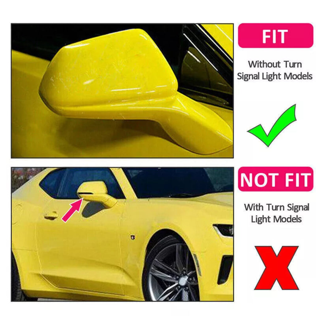 NINTE For 2016-2022 Chevy Camaro SS RS ZL1 LT Rearview Mirror Cover Cap Carbon Fiber