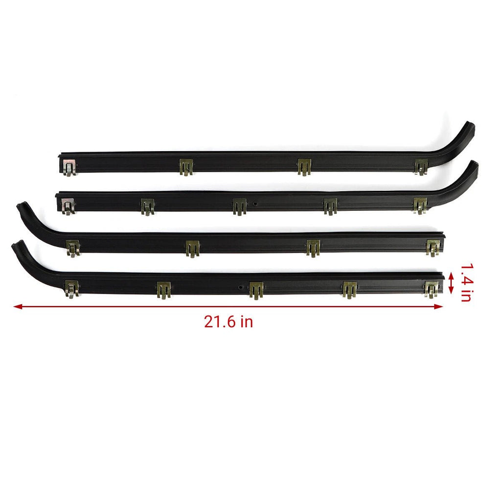 NINTE Door Window Seal Belt Weatherstrip 4 Pcs Set For 1987 - 1997 Ford F150 F250 F350 - NINTE