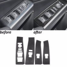 画像をギャラリービューアに読み込む, NINTE For 2022-2025 11th Gen Honda Civic Window Lift Panel Switch Cover Trim ABS Carbon Fiber