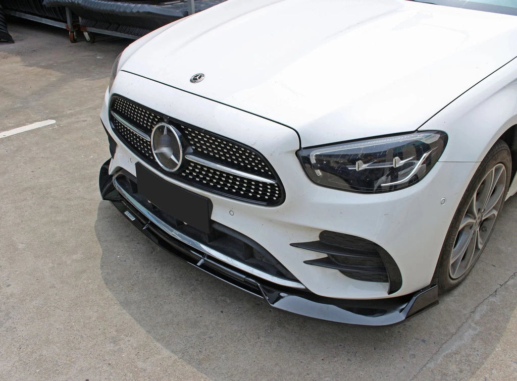 NINTE Front Lip For 2021 - 2023 Benz E - Class W213 C238 A238 E350 E450 AMG E53 Front Lip Lower Bumper Splitter ABS 3 PCs - NINTE