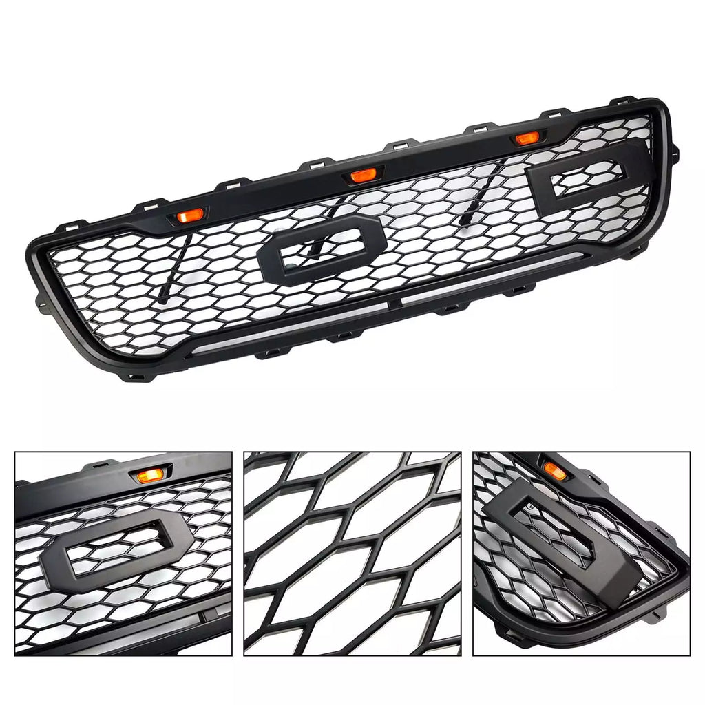 NINTE For 1999-2003 Ford F150 F-150 Front Grille Honeycomb Bumper Grill W/Lights & ACCES