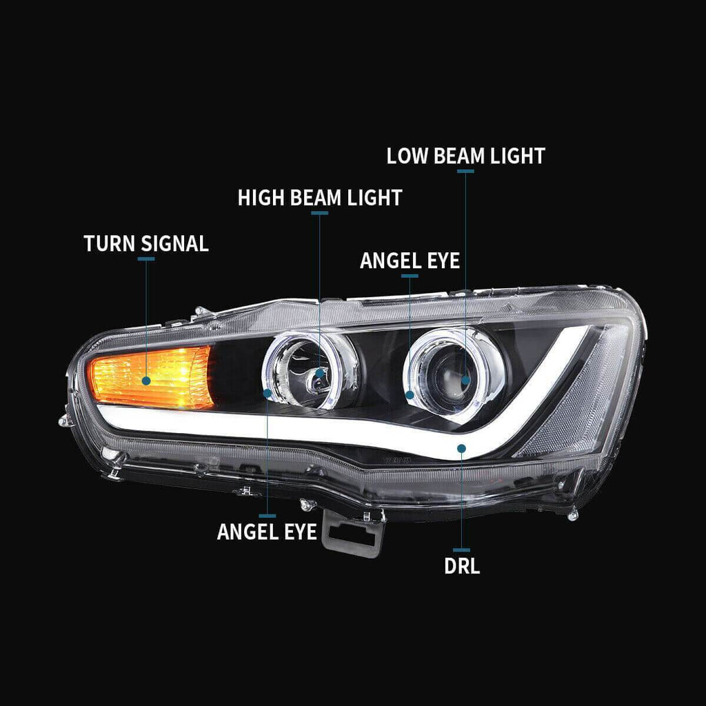 NINTE Headlight for Mitsubishi Lancer 2010-2019