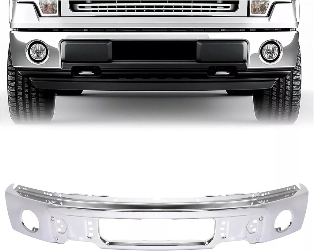 NINTE For 2009-2014 Ford F150 Replacement for FO1002411 3Pcs Front Bumper Face Bar
