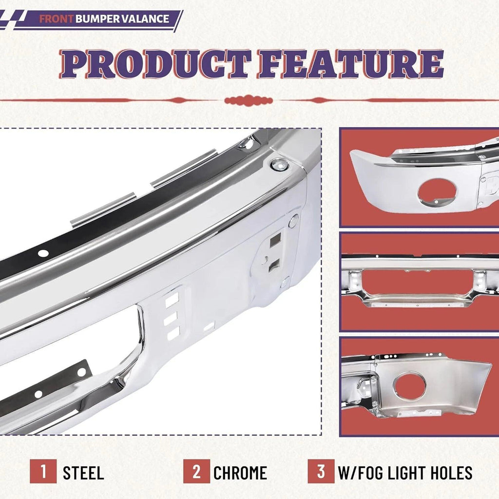 NINTE For 2009-2014 Ford F150 Replacement for FO1002411 3Pcs Front Bumper Face Bar