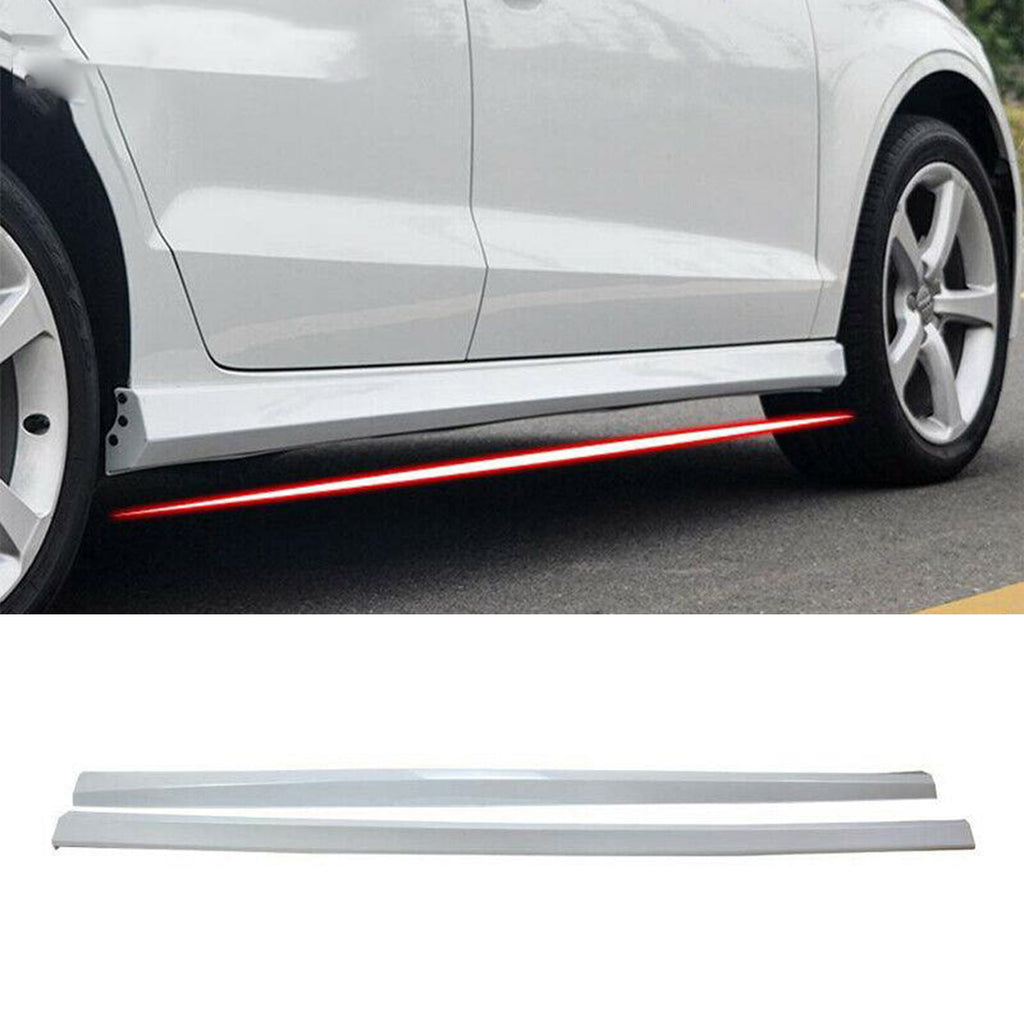 NINTE Side Skirts For 2013-2019 Audi A3 Sedan 4DR Side Extension Lips