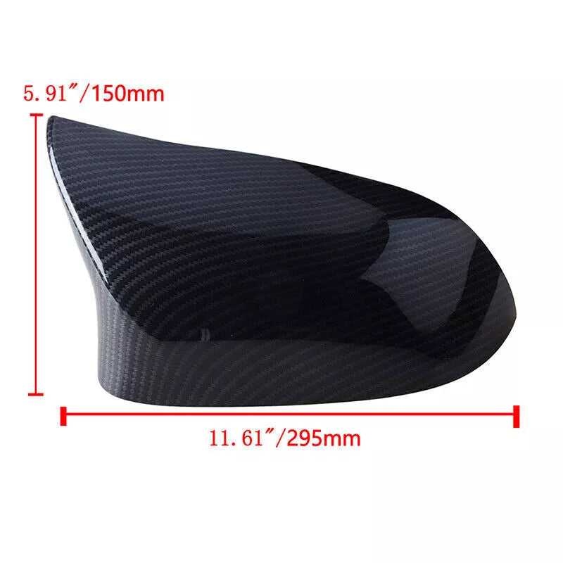 NINTE For 2014-2018 BMW X5 F15 X6 F16 28i 35i M Style Side Mirror Cover Caps Carbon Fiber