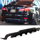 NINTE Rear Diffuser For 06-12 Lexus IS250 350 4DR DMR Style Rear Lip