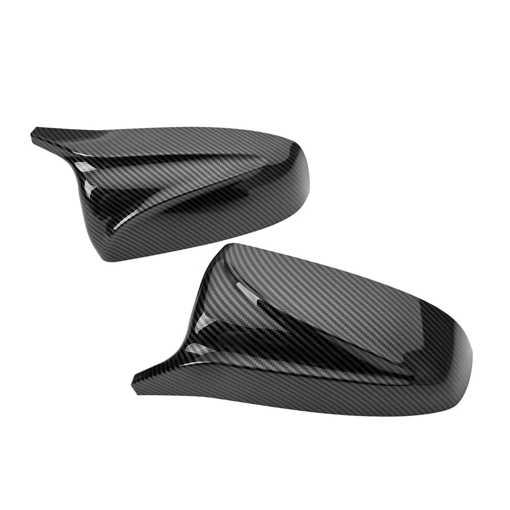 NINTE For 2007-2013 BMW X5 X6 E70 E71 M Style Side Wing Mirror Covers Cap Closs Black Carbon Fiber Look