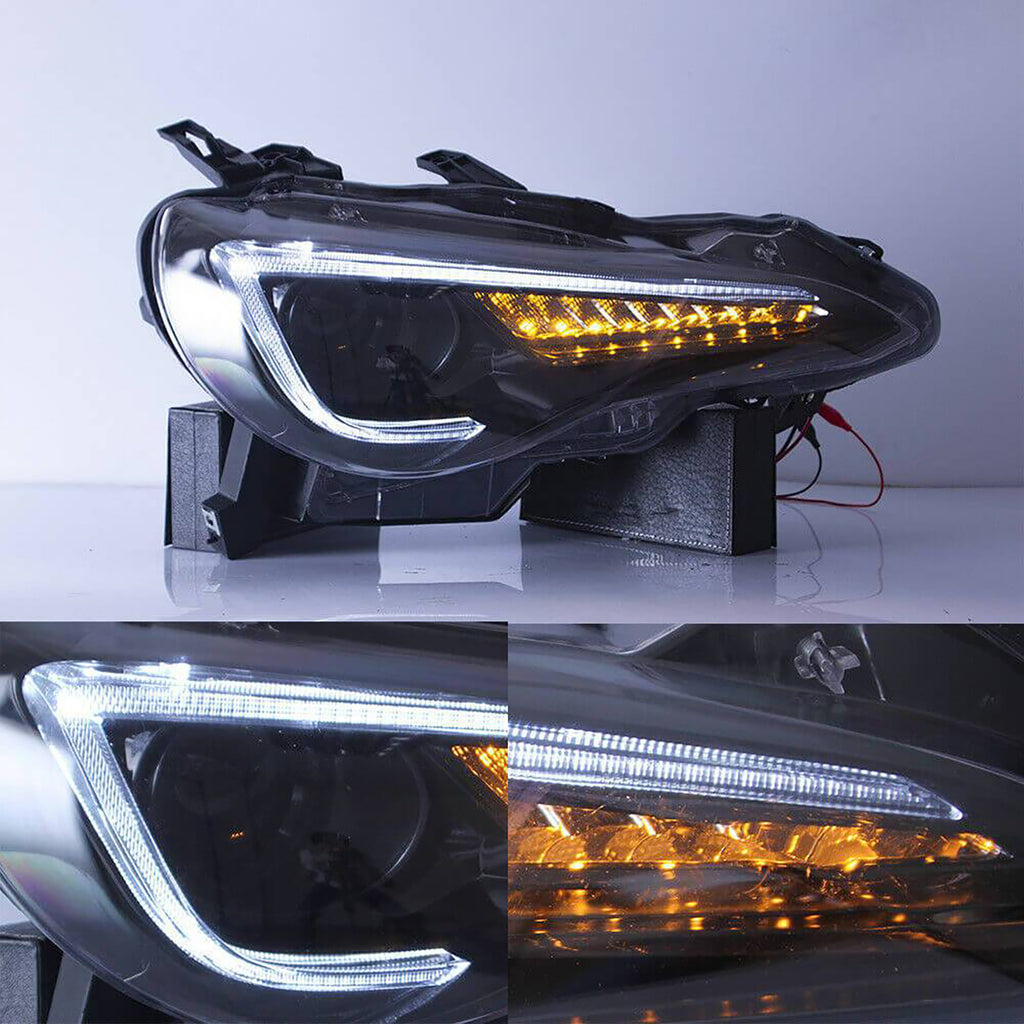 NINTE Headlight for Toyota 86 2017-2020 Subaru BRZ 2013-2020 Scion FR-S 2013-2016 LED Sequential Indicator