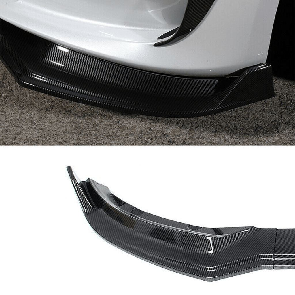 NINTE For 2017-2023 Tesla Model 3 Sedan Front Lip ABS 3 Pieces Front Chin Splitter