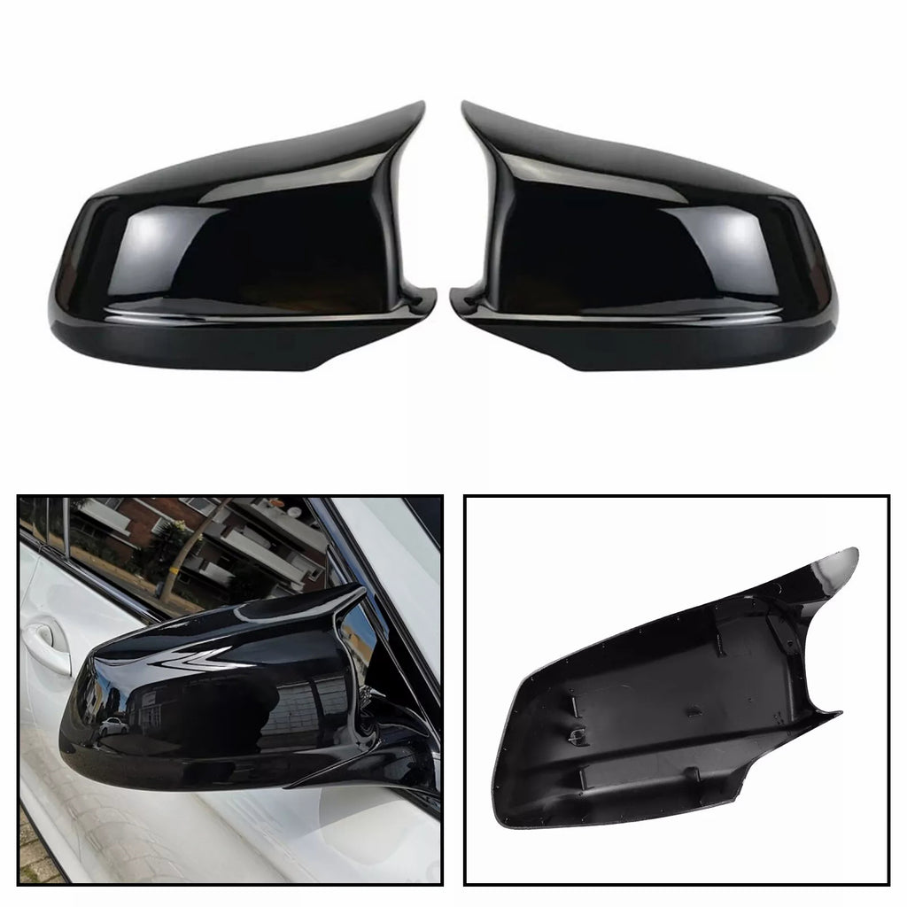 NINTE For 2011-2013 BMW 5 Series F10 F11 535i 550i 528i Side Mirror Cover Cap Gloss Black