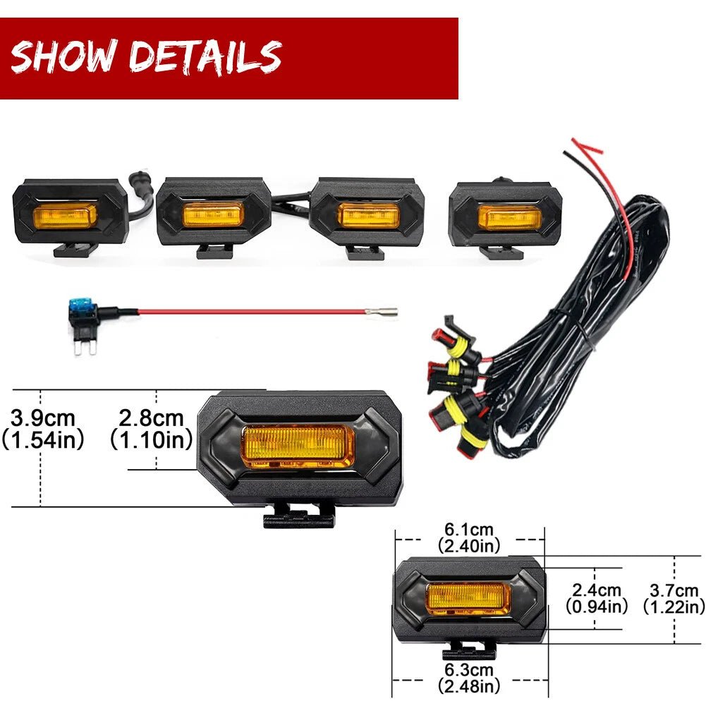 NINTE LED Grill Lights For 2020 2021 2022 Tacoma TRD Off Road & Sport OEM Grille Amber Light - NINTE
