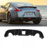 NINTE For 2009-2020 Nissan 370Z Rear Diffuser Z34 JDM L Shark Fin Style Rear Bumper Diffuser Valance