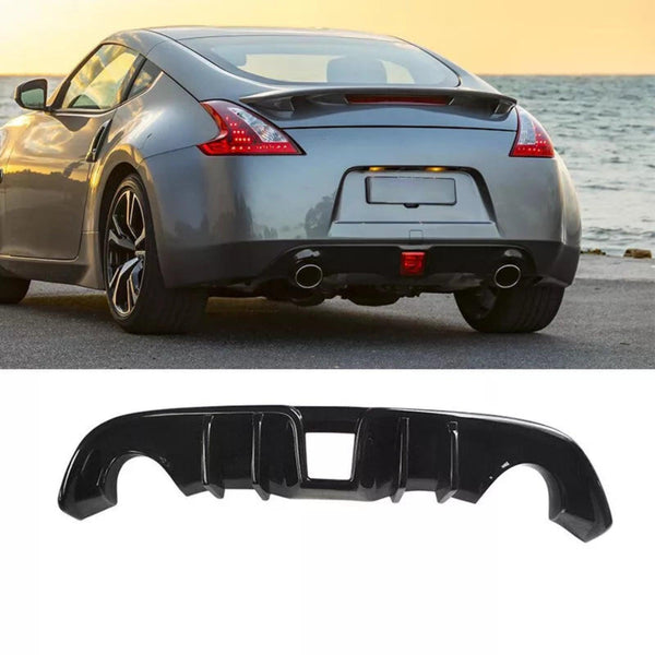 370z Metal Rear Diffusers NINTE For 2009-2020 Nissan 370Z Rear Diffuser Z34 JDM L Shark Fin Style ...