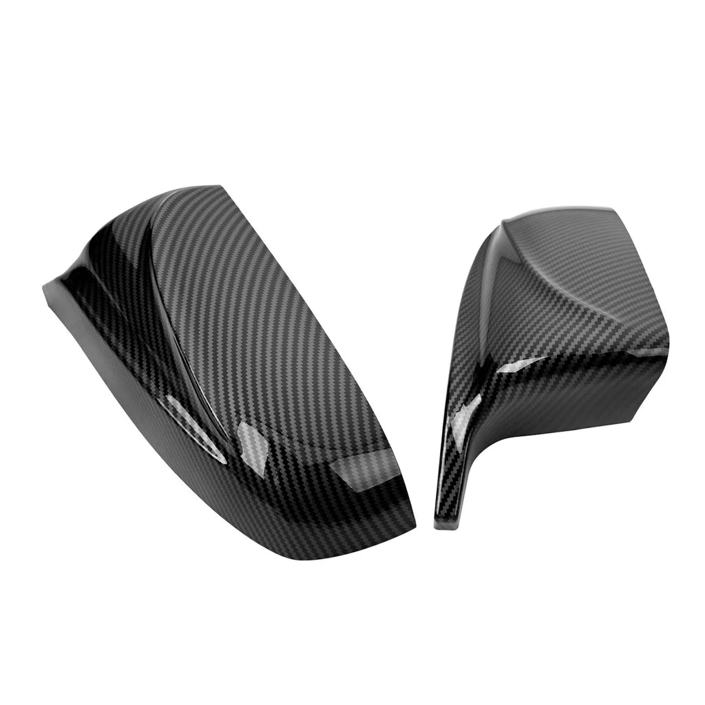 NINTE For 2007-2013 BMW X5 X6 E70 E71 M Style Side Wing Mirror Covers Cap Closs Black Carbon Fiber Look