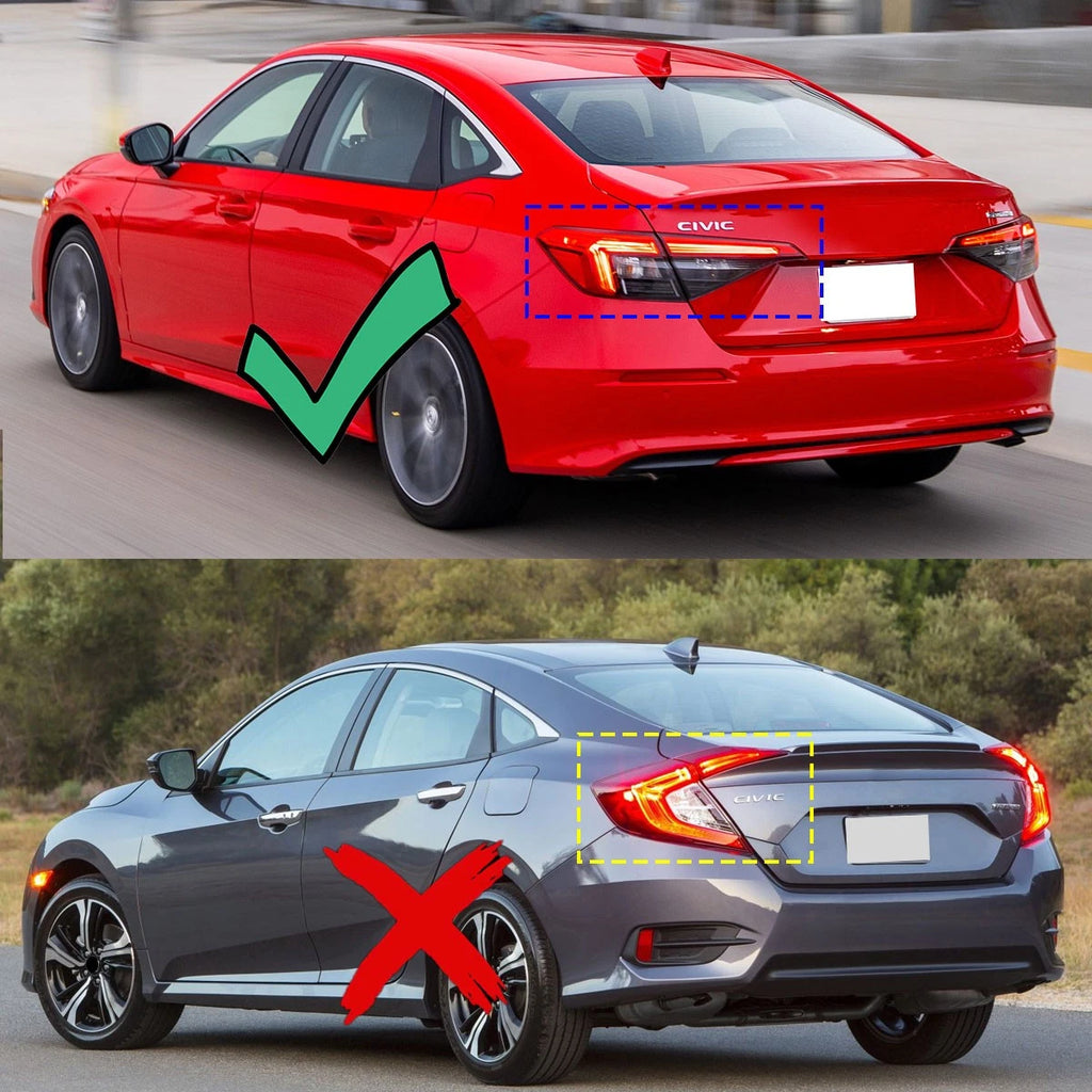 NINTE Spoiler For 2022-2025 Honda Civic Sedan 4Door Trunk Rear Wing JDM Style ABS