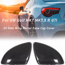 Cargar imagen en el visor de la galería, NINTE For VW Golf 7 MK7 GTi GTD Side Mirror Cap Housing / Mirror Cover Carbon Fiber 2Pcs