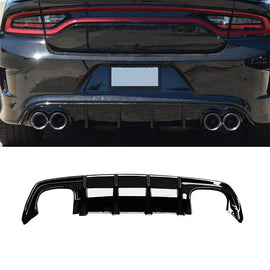 NINTE For 2020 - 2023 Dodge Charger Widebody Quad Exhaust Rear Diffuser Rear Bumper Lip - NINTE