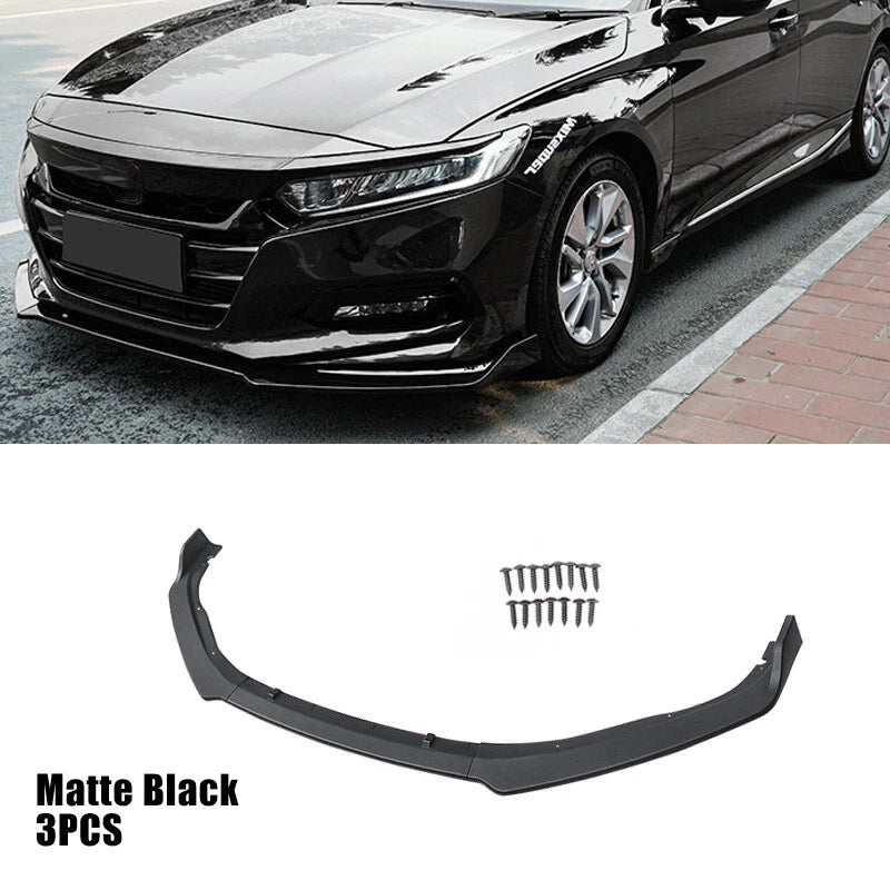 NINTE For 2018-2022 Honda 10th Gen Accord CV1/CV2/CV3 Front Lip Chin Front Lip Splitter 3PCs