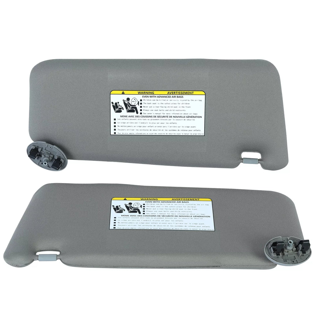 NINTE For Toyota Camry  2007-2011 Pair Sun Visor Left & Right Side Without Sunroof Gray