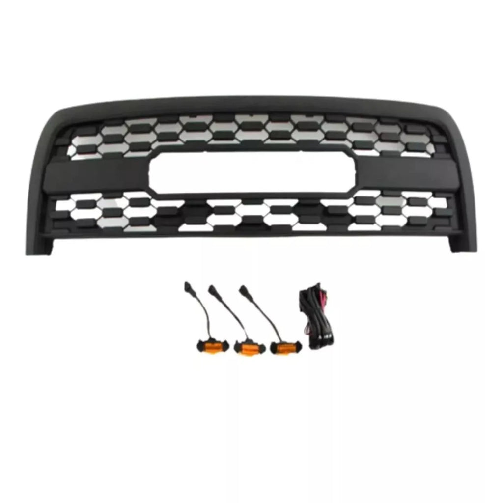 NINTE For 2003-2006 TOYOTA Tundra Grill & W/LED Lights Black Front Bumper Grille