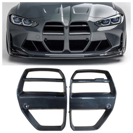 NINTE V Style Nose Grill For 2021 - 2025 BMW G80 G82 G83 Grille Real Dry Carbon Fiber - NINTE